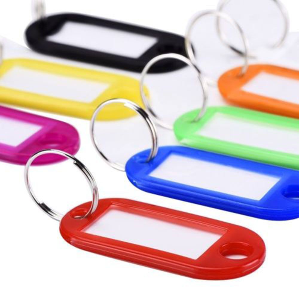 Set 10 Thẻ Tên Gắn Móc Chìa Khóa Hành Lý Màu Sắc Ngẫu Nhiên