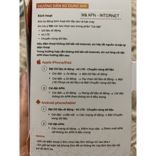 SIM HÀN QUỐC 5 NGÀY 4G TỐC ĐỘ CAO 03 03