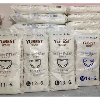 Bỉm YUBEST Angel / Natural nội địa Trung Quốc quần / dán đủ size S132/M108/L96/XL84/XXL72