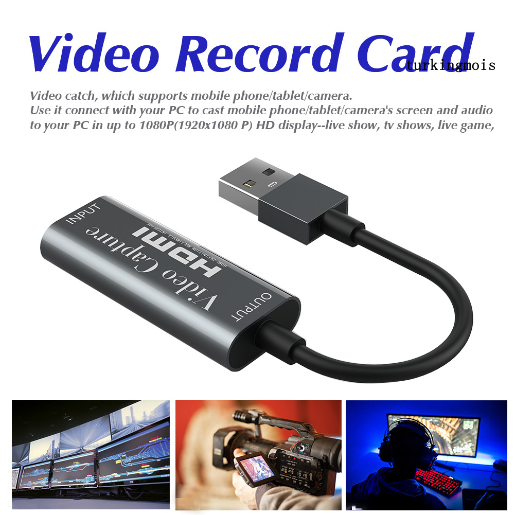 TSP_USB 2.0 to HDMI-compatible 1080P Video Capture Card Live Streaming Recorder Box Adapter