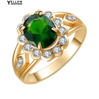 Nhẫn mạ bạc đính ngọc lục bảo thời trang dành cho nam