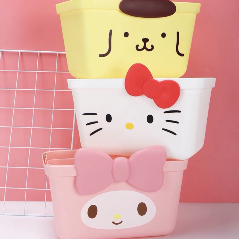 [ẢNH THẬT] Giỏ đựng đồ Sanrio Cinnamoroll Hello Kitty Pompompurin My Melody - BST Sanrio Miniso