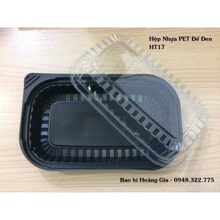50 Hộp nhựa PET đáy đen HT17