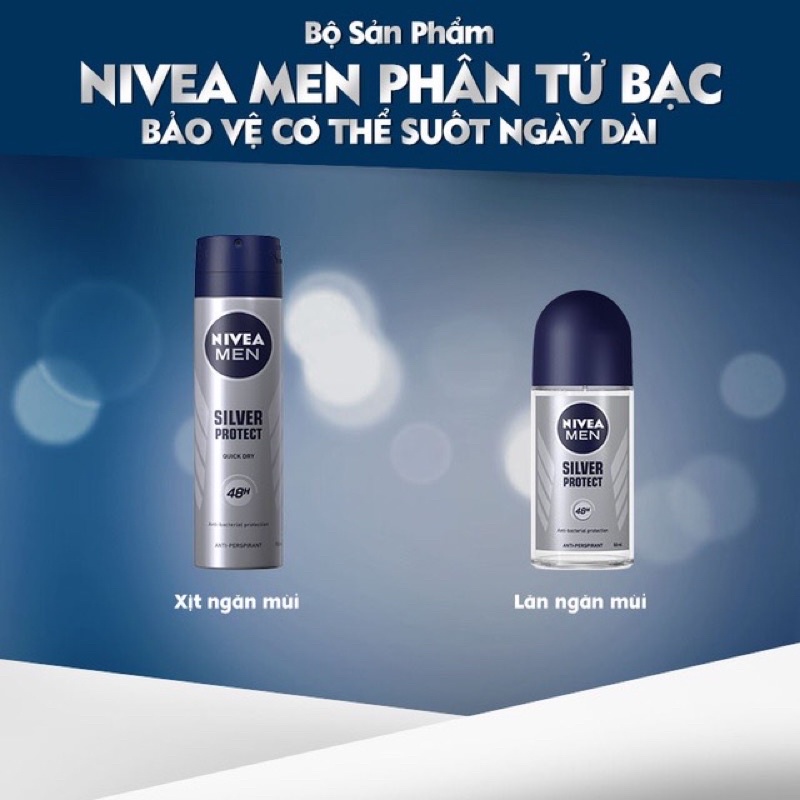 Lăn ngăn mùi Nivea men Silver Protect 50ml