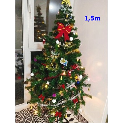 Cây thông noel 1,5m đầy đủ phụ kiện