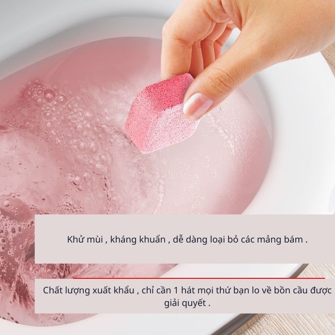 Hộp 12 Viên Thả Bồn Cầu Khử Mùi Diệt Khuẩn, Viên Sủi Vệ Sinh Thông Tắc Bồn Cầu Tiện Lợi