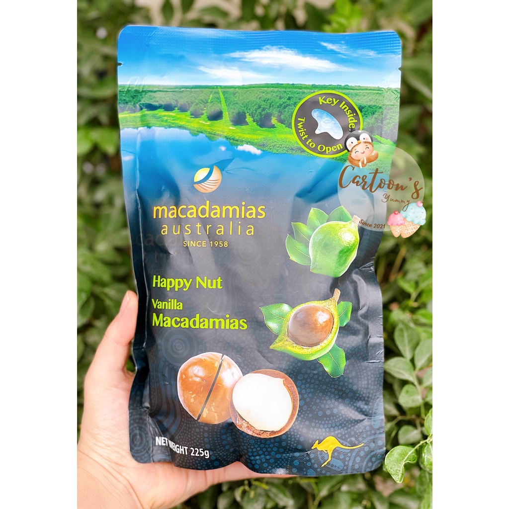 Hạt MAC CA ÚC Vị Vanilla - Macadamias australia since 1958 - 225g