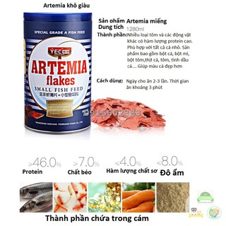 Thức ăn dạng lá Flakes atemia