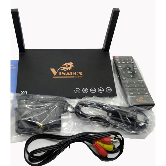 Android VINABOX X9-bản mới 2020 Android 7.1.2 HỖ TRỢ tìm kiếm giọng nói Ram 2G, ROM 8G- SẢN PHẨM CHÍNH HÃNG