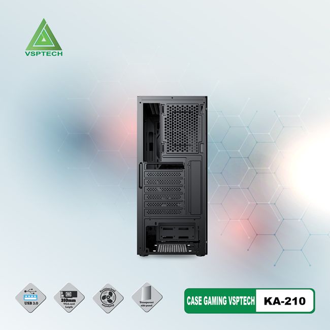 Vỏ Case Gaming VSP KA-210 (Chưa có fan)