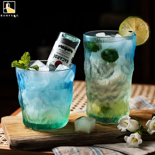 Ly Thủy Tinh Uống Bia / Sữa / Nước Ngọt Màu Gradient Độc Đáo Kính