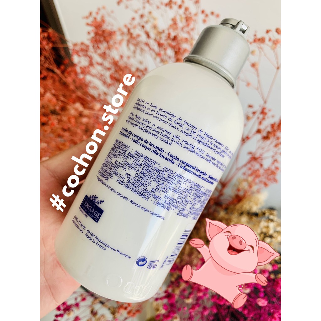 [BILL US/FR] L'Occitane Kem Dưỡng Hoa Oải Hương Lavender Body Lotion Relaxing 250ml