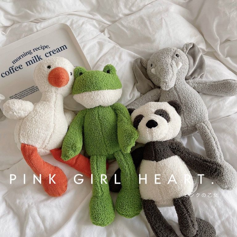 Ins tha thứ cho con ếch búp bê sang trọng búp bê gấu trúc trẻ em ngủ với đồ chơi đàn ông và phụ nữ thoải mái món quà búp bê