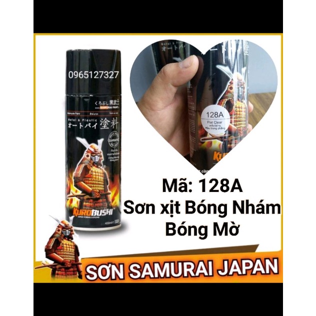 sơn xịt Samurai Japan màu bóng nhám/bóng mờ. Mã 128A