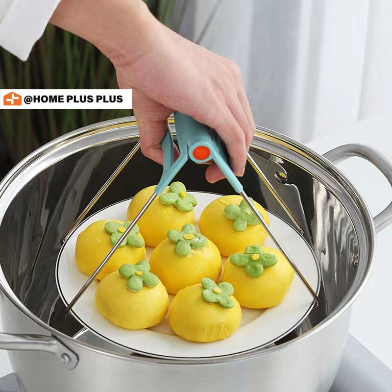 Convenient anti-burn stainless steel steamer clamp