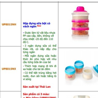 Hộp đựng sữa bột UPASS có vách ngăn UP8015NH