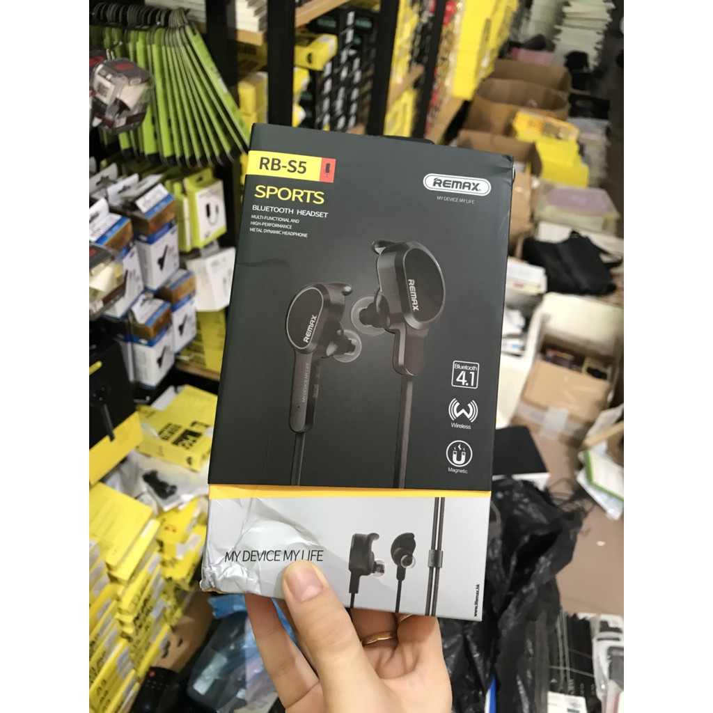 Tai nghe bluetooth 2 tai thể thao chính hãng Remac RB S5