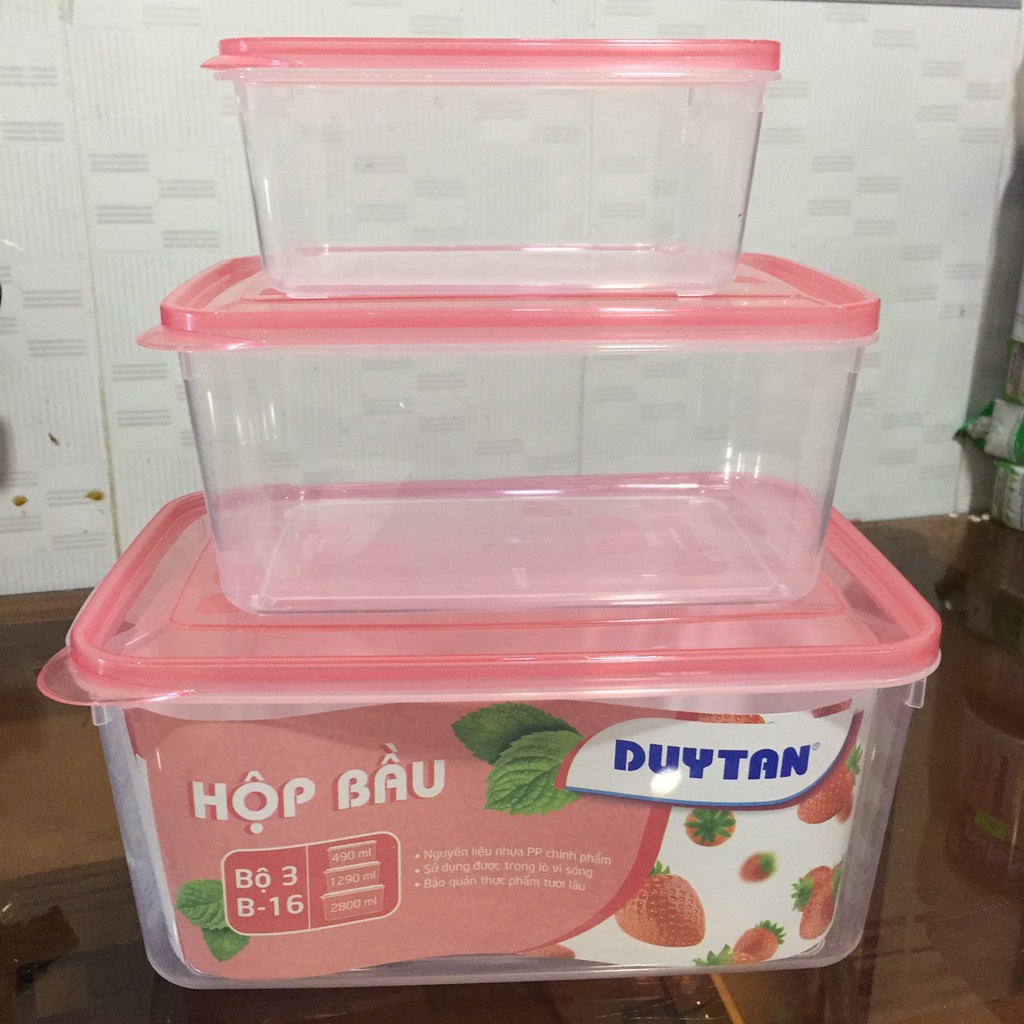 Bộ 3 Hộp Nhựa Bảo Quản Thực Phẩm Cao Cấp KiWi Matsu