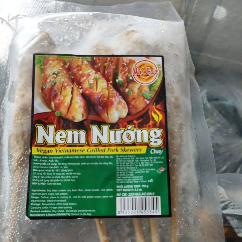 (HÀNG LẠNH CHỈ GIAO TPHCM) NEM NƯỚNG ÂU LẠC CHAY 150g