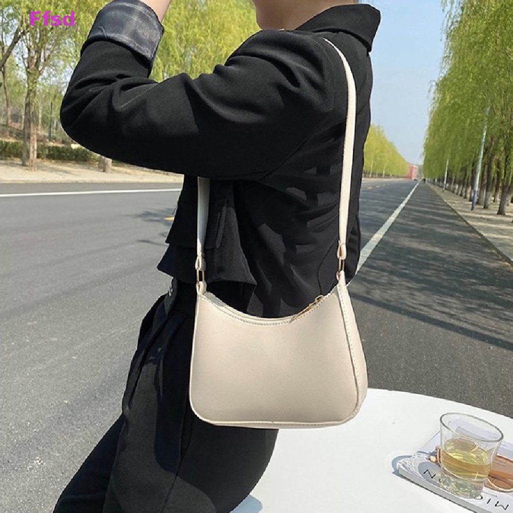 {Ffsd} Túi Xách Đeo Dưới Cánh Tay / Đeo Vai Màu Trơn Thời Trang Dành Cho Nữ * Bán Chạy