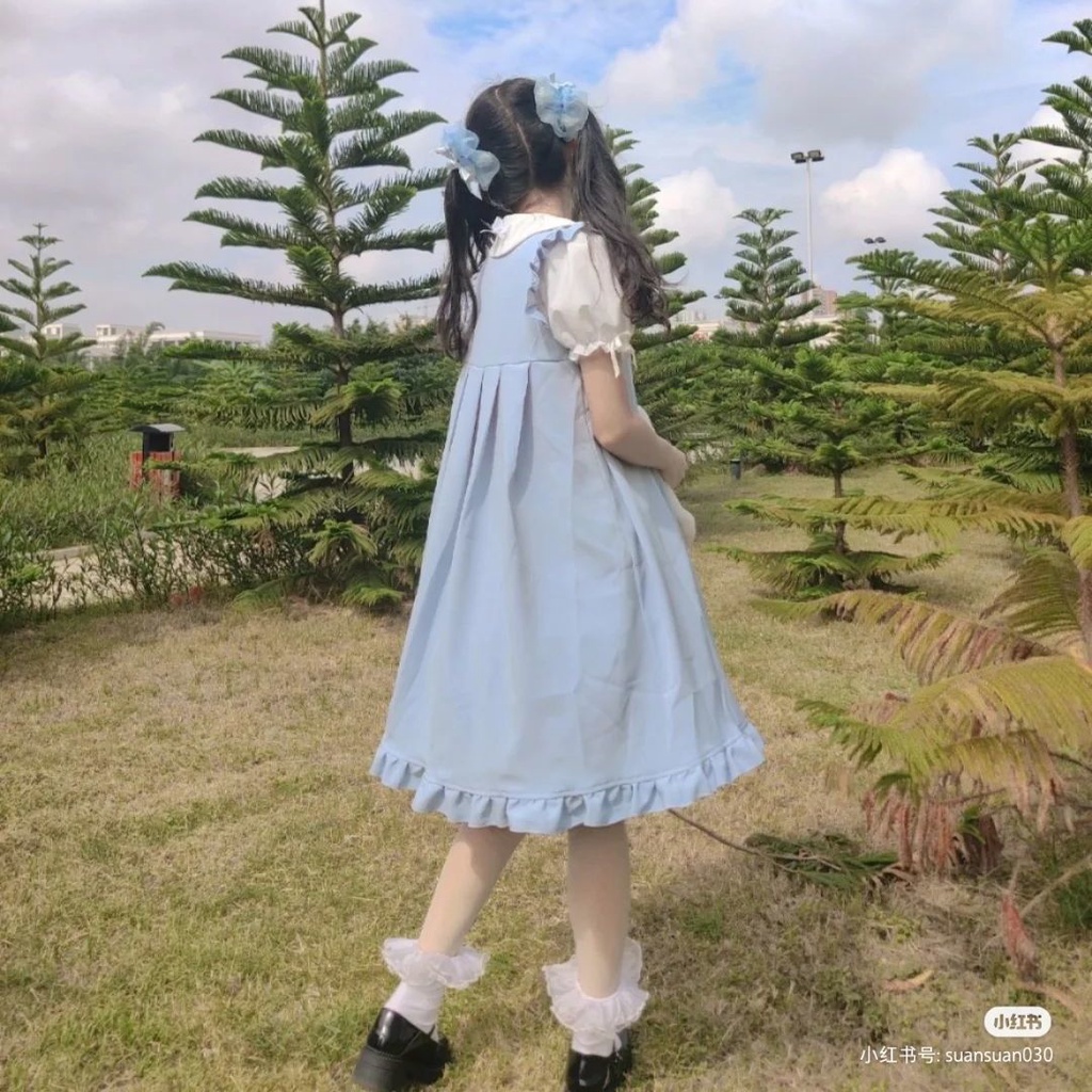 Đầm Lolita Hai Dây Thời Trang Mùa Hè Ngọt Ngào Cho Nữ Sinh