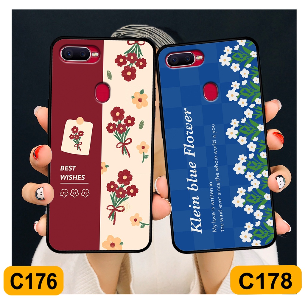 Ốp Oppo A5s / A7 / F9 / A12 in hình hoa cỏ nhẹ nhàng,họa tiết caro xinh xắn.ốp lưng chống sốc