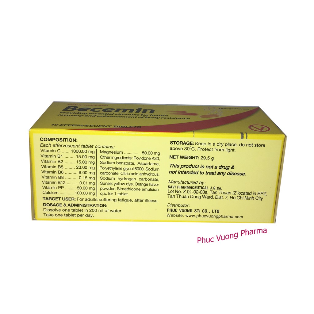 👌[CHÍNH HÃNG] VIÊN SỦI VITAMIN TỔNG HỢP BECEMIN-TĂNG SỨC ĐỀ KHÁNG, HỒI PHỤC SỨC KHỎE, ĐÁNH TAN MỆT MỎI | Thế Giới Skin Care