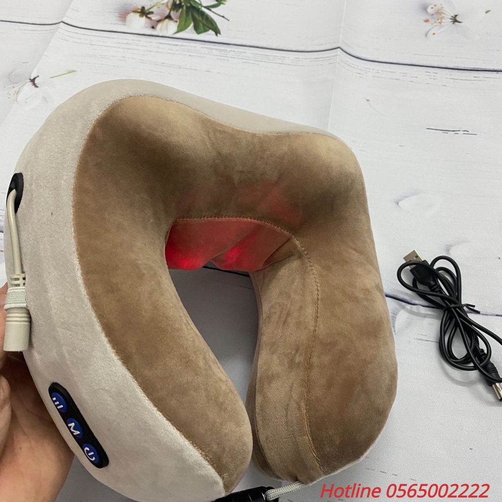 Gối massage cổ vai gáy hồng ngoại U-Shaped / Máy massage cổ hồng ngoại U-Shaped