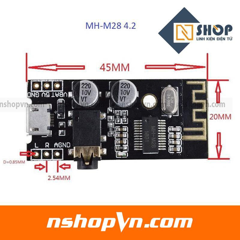 Mạch nhận tín hiệu Bluetooth âm thanh 4.2 M18 / M28 / M38