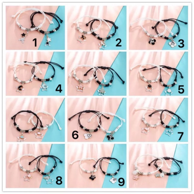 Vòng tay couple các kiểu 1 cặp/2 vòng