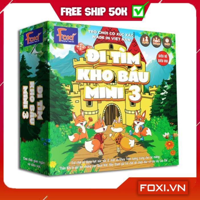 [FREESHIP+TẶNG QUÀ] Board game-Đi tìm kho báu mini 3 Foxi-nâng cao khả năng xử lí tình huống-tranh luận-logic