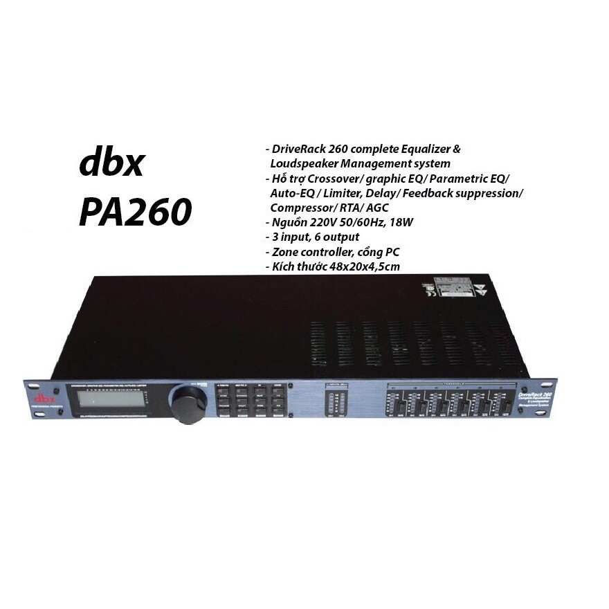 Thiết bị xử lí âm thanh DIVERACK DBX PA-260