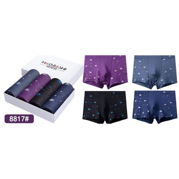 Mã M003 Set 4 quần lót nam cao cấp Haojiashi