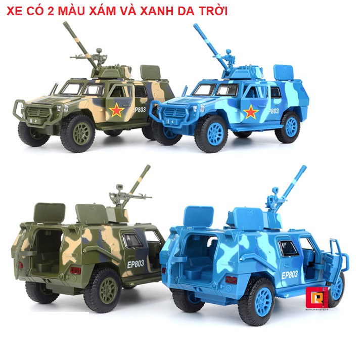Mô hình xe tăng bằng sắt đồ chơi trẻ em xe có âm thanh và đèn xe tỉ lệ 1:32