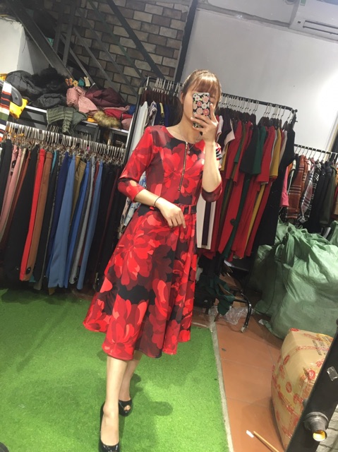 Váy ck bọc đai tay lỡ