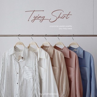 Áo sơ mi đũi buộc nơ 2 bên - Tying Shirt - by ufothebasic