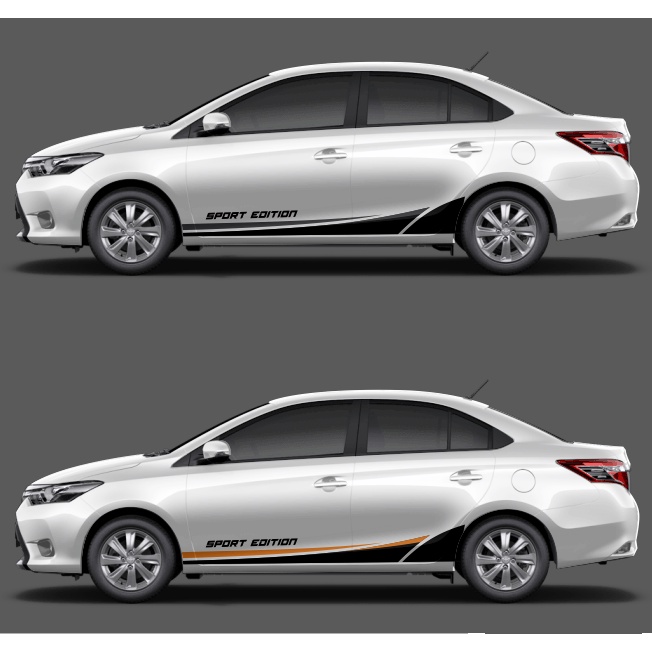 Tem decal dán sờn ô tô đơn giản xe sáng màu