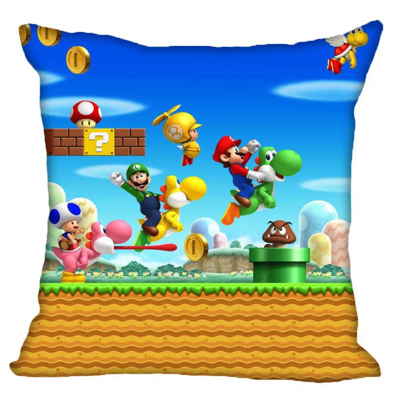 Áo Gối Kéo Khóa In Hình Super Mario 17.7 Inch