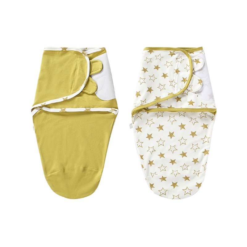Set 2 Túi Ngủ Cotton Quấn Em Bé Sơ Sinh Có Thể Điều Chỉnh