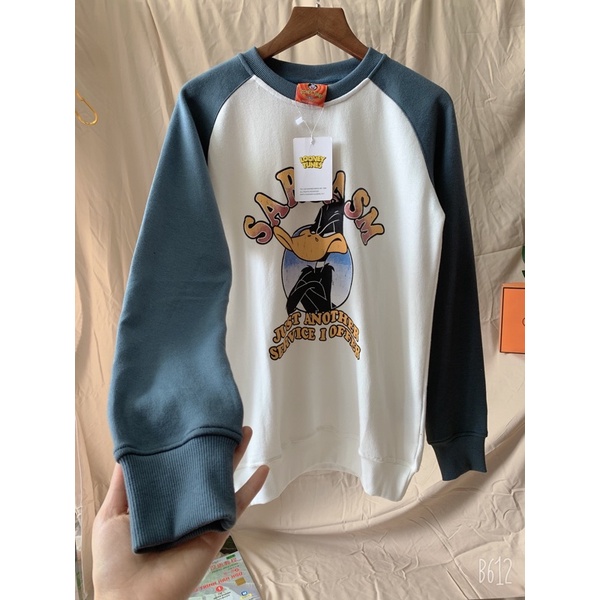 Áo nỉ dài tay phối raglan cá tính chất nỉ chân cua mịn đẹp