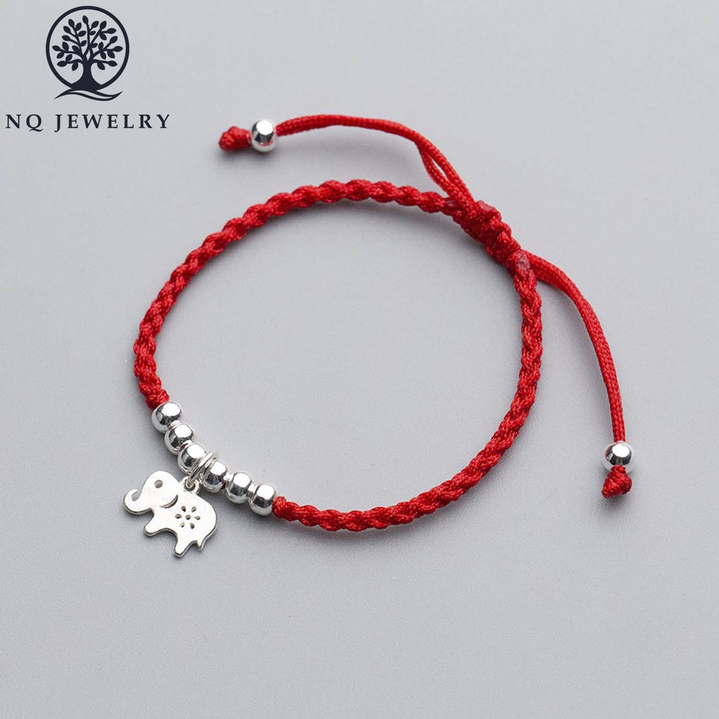 Vòng thắt dây đỏ chú voi nhỏ - NQ Jewelry
