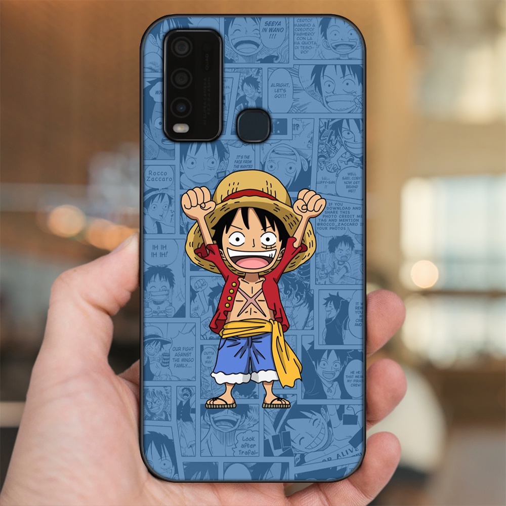 Ốp lưng Vivo Y30, Y50 viền đen in hình Luffy One Piece