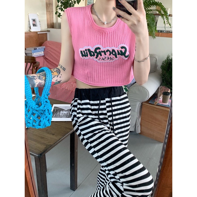 Áo Len 3 Lỗ Nhiều Màu Phong Cách Hàn Quốc Len Mongtogi Sát Nách A29602