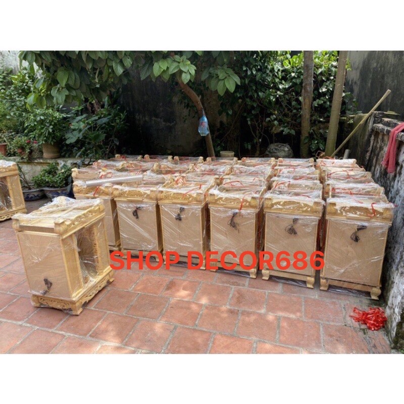 Khám Thờ Thần tài gỗ thông nhập khẩu 100%
