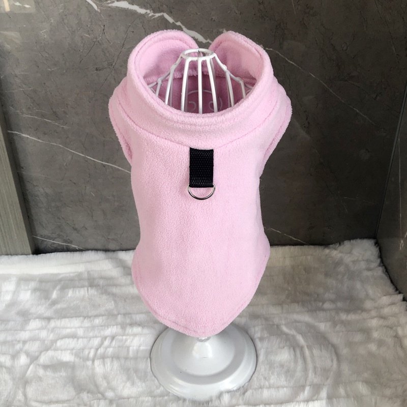 Áo giữ ấm cho chó cưng vải dày màu trơn phong cách thu đông