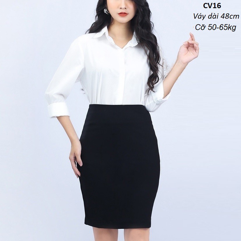Chân váy công sở dáng ôm [Đủ cỡ 43-65kg] CV15