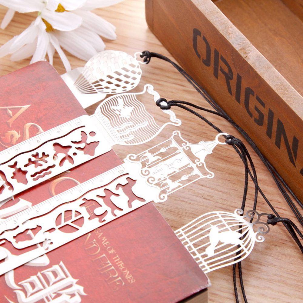 AUGUSTINA Thước Đánh Dấu Trang Sách Bằng Kim Loại Phong Cách Trung Hoa Thời Trang Cho Học Sinh /