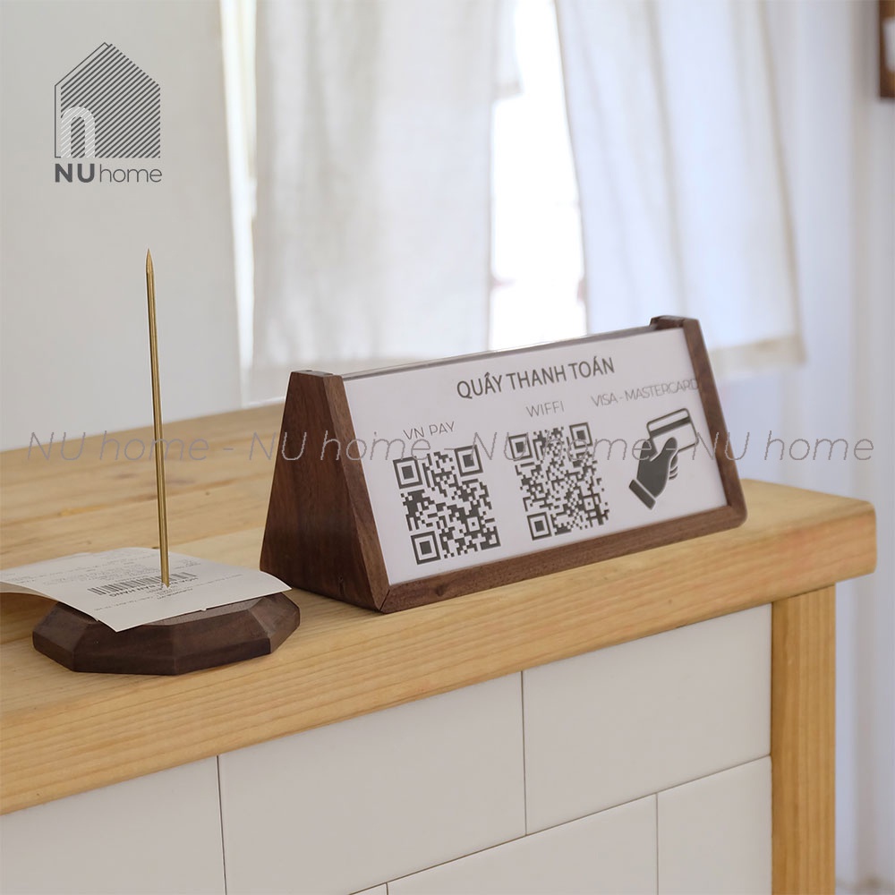 Bảng thông tin để bàn - Budo | nuhome.vn | bảng chức danh tam giác bằng gỗ cao cấp thiết kế sang trọng và đẹp mắt