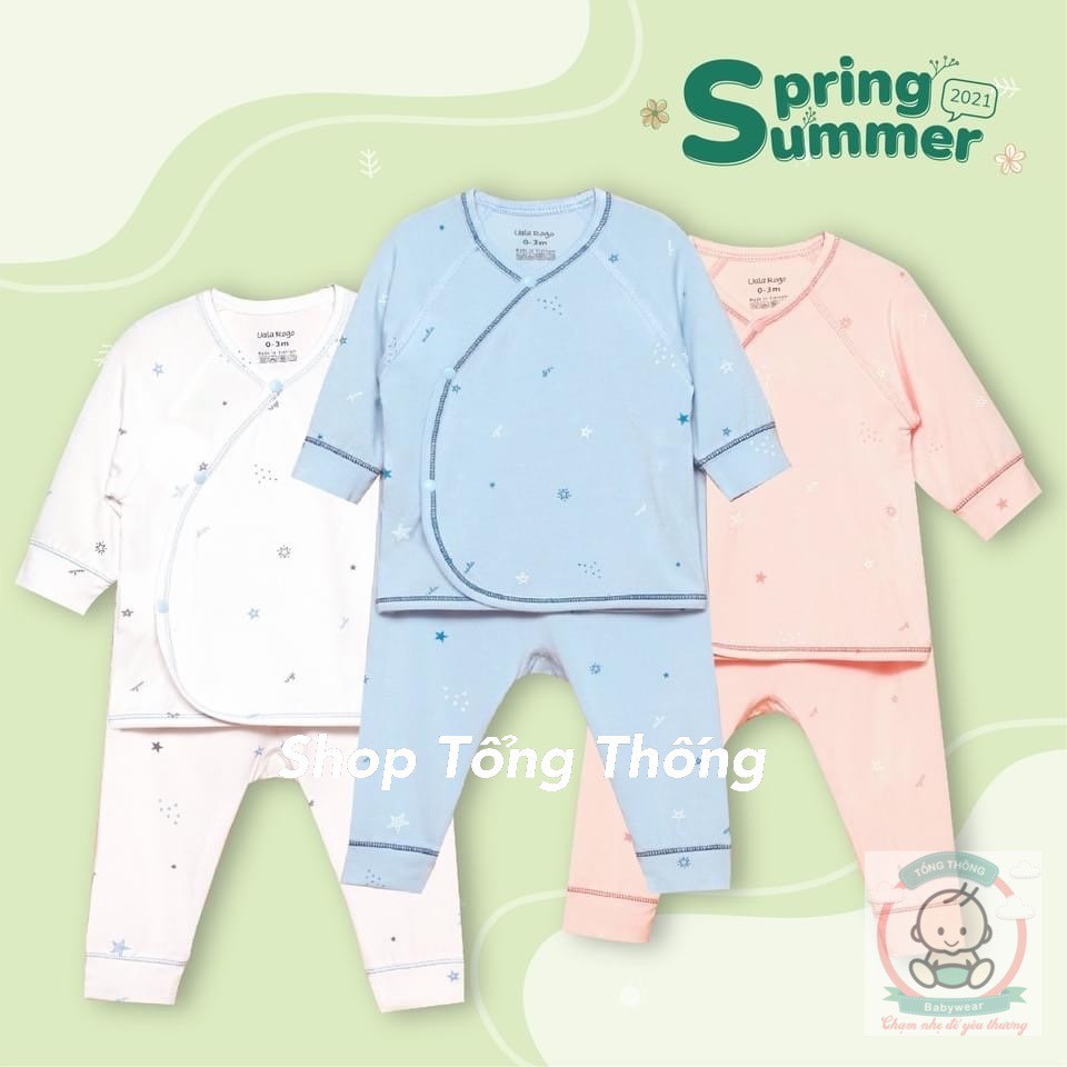 Bộ Uala Rogo Bamboo mềm mịn cao cấp thấm hút tốt siêu hot an toàn da trẻ em dài tay cài chéo in sao bé trai bé gái 2014