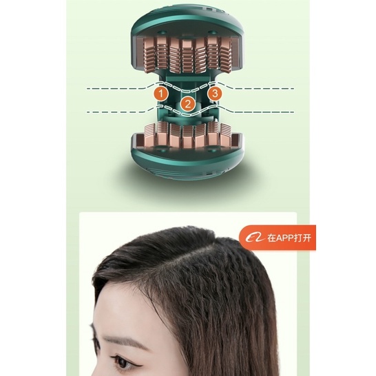 Máy dập phồng, là thẳng tóc 2in1, bấm xù tóc không lộ chống khô xơ tóc by PHUONGLAMTOC